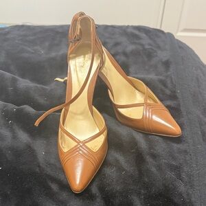 BCBG Tan Leather Women's Heels